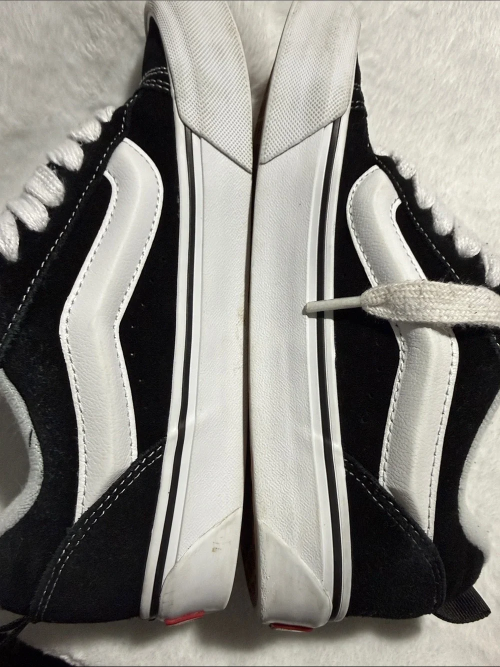 Vans Black and White Low-Top Skate Sneakers